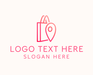 Supermarket - Bag Location Pin logo design