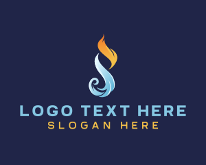 Fire - Fire Water Element logo design