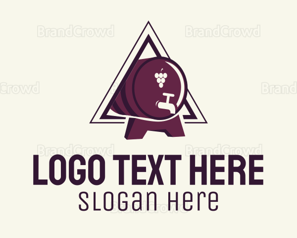 Triangle Wine Barrel Logo