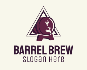 Keg - Triangle Wine Barrel logo design