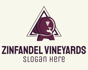 Triangle Wine Barrel logo design