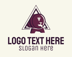 Pub - Triangle Wine Barrel logo design