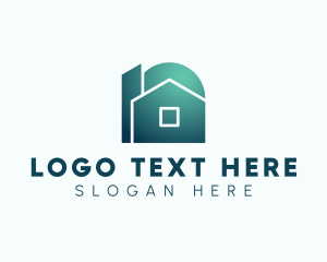 House - Geometric House Builder logo design