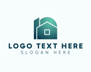 Geometric House Builder Logo