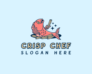 Fish Chips Fries logo design