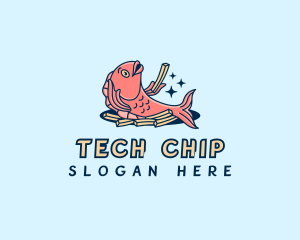 Fish Chips Fries logo design