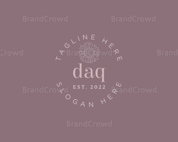 Feminine Flower Serif Wordmark Logo