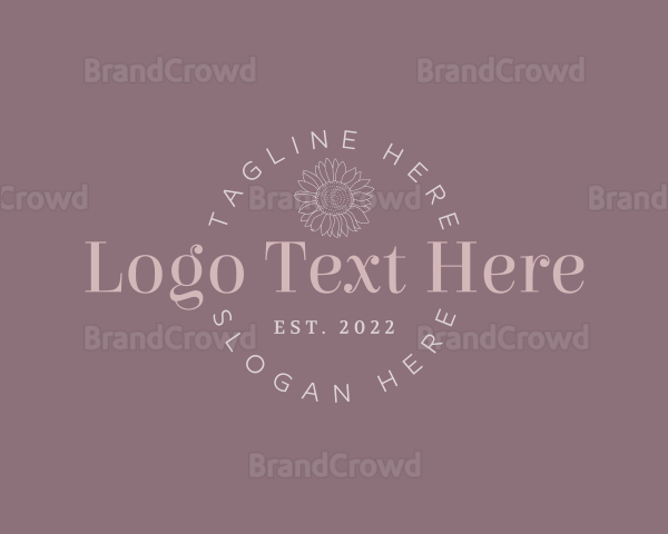 Feminine Flower Serif Wordmark Logo