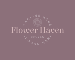 Feminine Flower Serif Wordmark  logo design