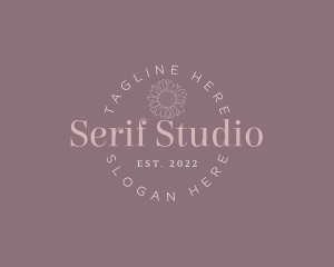 Feminine Flower Serif Wordmark  logo design