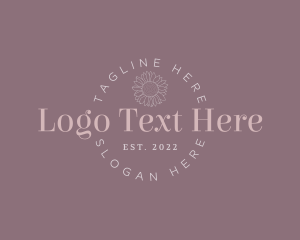 Skin Care - Feminine Flower Serif Wordmark logo design