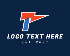 Letter T - Sports Flag  Letter T logo design