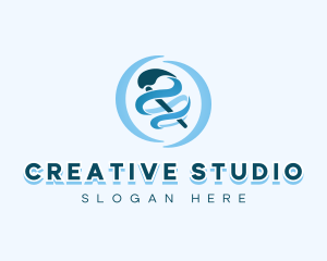 Creative Paintbrush Studio logo design