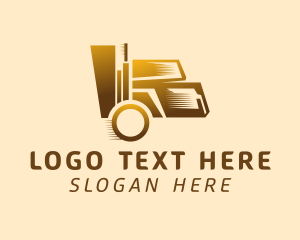 Transportation - Golden Moving Truck logo design