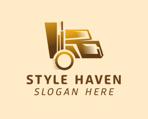 Trailer - Golden Moving Truck logo design