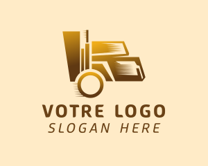 Express - Golden Moving Truck logo design