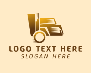 Moving - Golden Moving Truck logo design