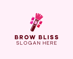 Makeup Palette Brush Cosmetics logo design