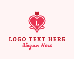 Romantic - Royal Heart Love logo design