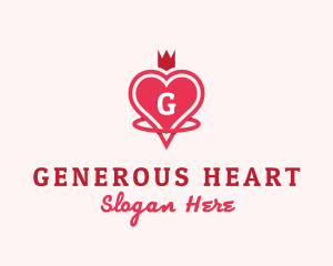 Royal Heart Love logo design