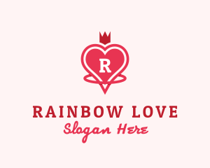 Royal Heart Love logo design