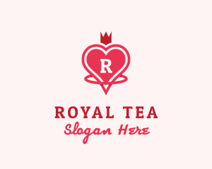 Royal Heart Love logo design