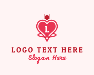 Red - Royal Heart Love logo design