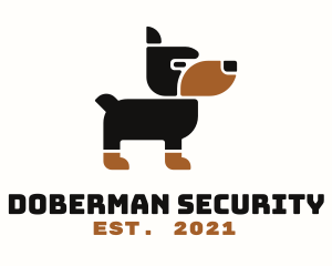 Doberman Dog Veterinarian logo design