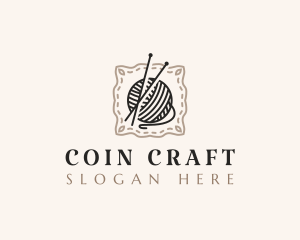 Knitting Craft Yarn logo design