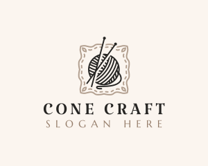 Knitting Craft Yarn logo design