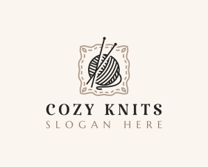 Knitting Craft Yarn logo design