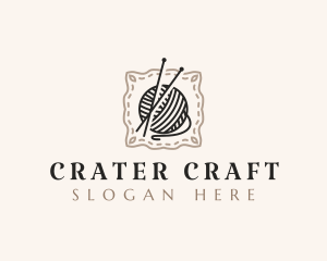 Knitting Craft Yarn logo design