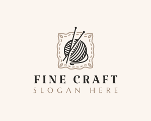 Knitting Craft Yarn logo design