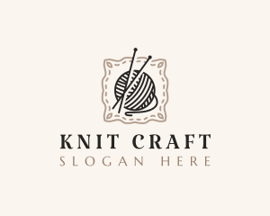 Knit - Knitting Craft Yarn logo design