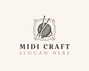 Knitting Craft Yarn logo design