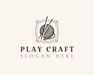 Knitting Craft Yarn logo design