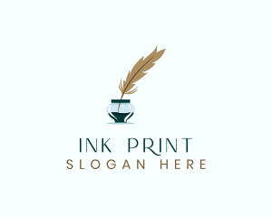 Ink Feather Writing logo design