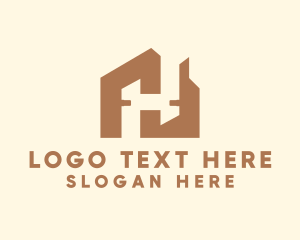 Contractor - House Plumbing Letter H logo design