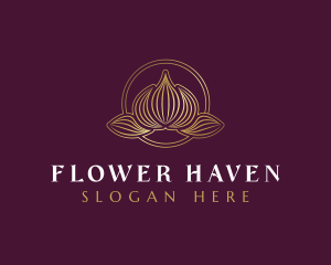 Luxury Lotus Flower logo design