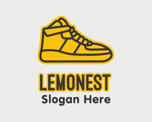 Yellow Sneaker Monoline Logo