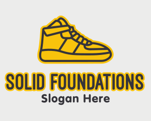 Yellow Sneaker Monoline Logo