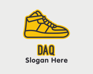 Yellow Sneaker Monoline Logo