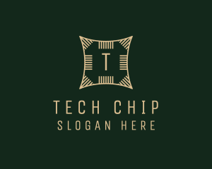 Microchip - Retro Art Deco Company logo design