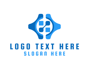 Application - Modern Digital Network logo design