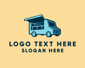 Food Delivery Service - Food Stall Truck logo design