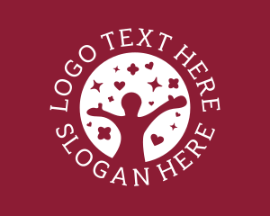 Giving - Human Global Support logo design