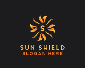 Organic Sun Leaf logo design