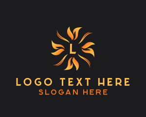 Organic - Organic Sun Leaf logo design