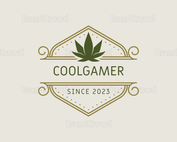 Elegant Marijuana Leaf Logo