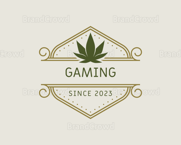 Elegant Marijuana Leaf Logo